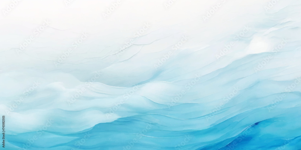Stock-Vektorgrafik „Vector ocean watercolor soft blue and white wavey ...