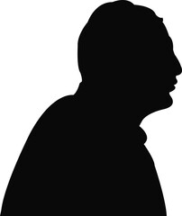 Poster - a man head silhouette vector