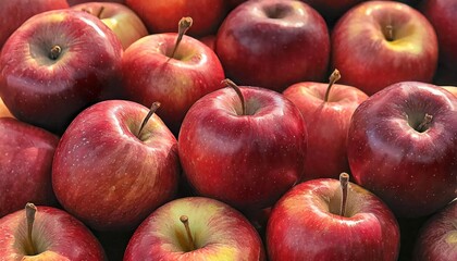 Lots of red apples. Tasty and juicy. Background of apples. High quality photo