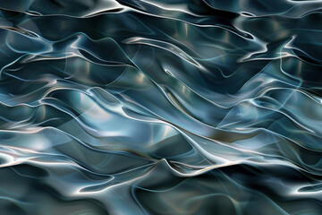 Poster - Abstract background with reflections and caustics. Futuristic background image. Created with Generative AI technology.