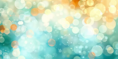 green  and yellow bokeh background . Suitable for celestial, festive, or glamorous design projects such as invitations, holiday-themed graphics.glitter lights. de focused. banner