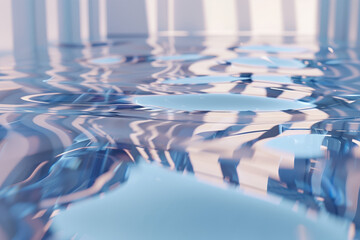 Poster - Abstract background with reflections and caustics. Futuristic background image. Created with Generative AI technology.