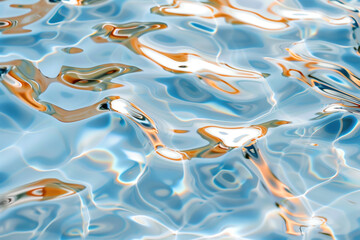 Poster - Abstract background with reflections and caustics. Futuristic background image. Created with Generative AI technology.