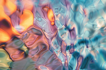 Poster - Abstract background with reflections and caustics. Futuristic background image. Created with Generative AI technology.