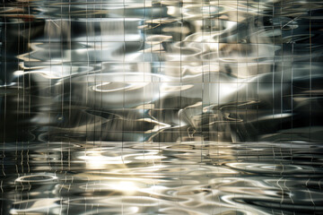 Poster - abstract background with reflections and caustics. futuristic background image. created with generat