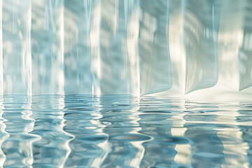 Poster - Abstract background with reflections and caustics. Futuristic background image. Created with Generative AI technology.