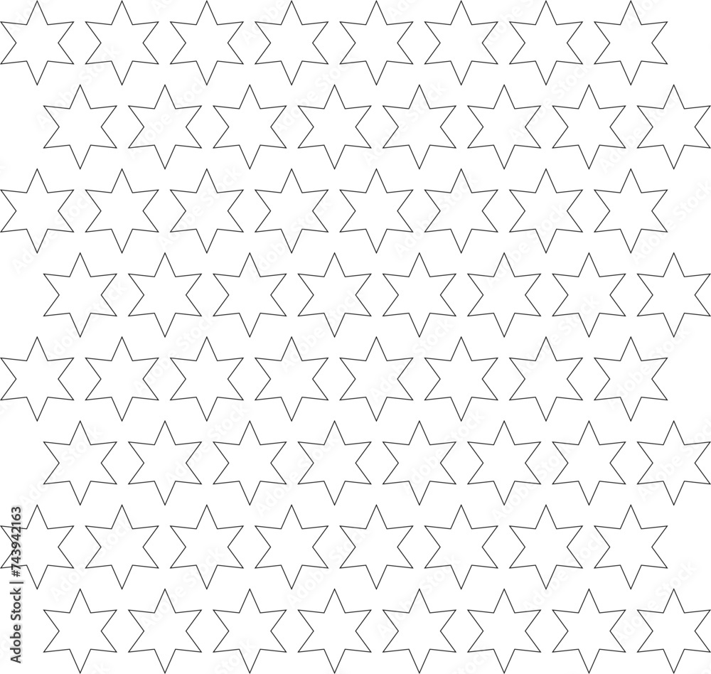 Six-pointed star geometric pattern. Seamless background. Six-pointed ...