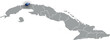 Havana city province of CUBA 3d isometric map