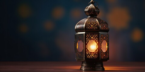 Wall Mural - Vintage arabic lantern, theme of Eid-al-Adha, the Feast of Sacrifice. 