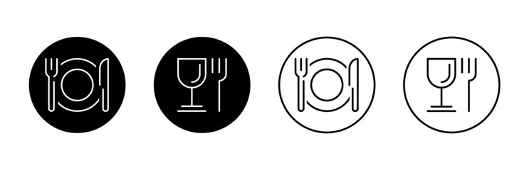 Wall Mural - set of fork, knife, spoon. logotype menu. set in flat style. silhouette of cutlery. vector illustrat