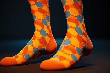 Aufkleber - Colorful socks with a fun giraffe design, perfect for adding a pop of color to any outfit