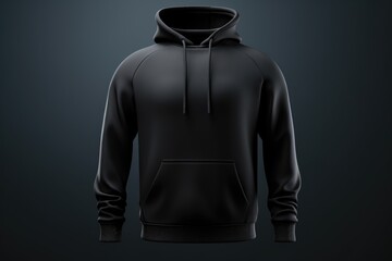 Aufkleber - A black hoodie on a dark background, suitable for fashion or urban themes
