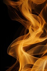 Aufkleber - A close up of a fire on a black background. Suitable for various design projects