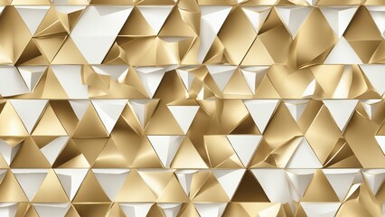 Wall Mural - abstract background geometric  golden triangles background 