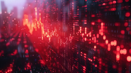 Wall Mural - financial stock market numbers. business success and growth concept. abstract economy data on screen
