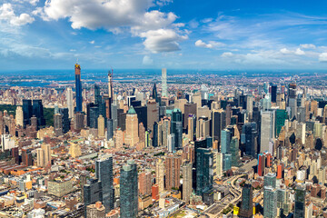 Wall Mural - Aerial view of Manhattan in New York