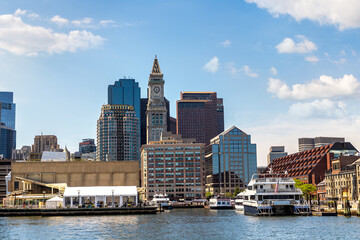 Wall Mural - Long Wharf, Custom House Tower, Boston