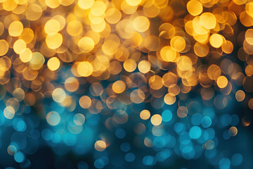 Poster - Abstract background with lights and bokeh. A slide background for showcasing digital content. Background image. Created with Generative AI technology.