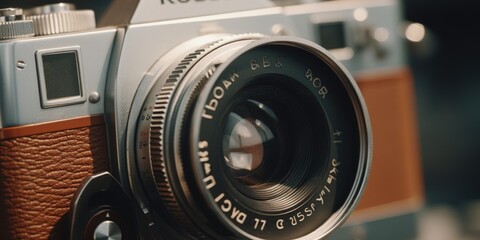 Poster - Close up shot of a camera lens. Perfect for photography enthusiasts