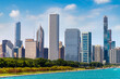 Cityscape Chicago at Lake Michigan