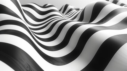 Wall Mural -  a black and white photo of a wavy pattern on the surface of a surface that looks like it has wavy lines on the surface of the surface of the surface.