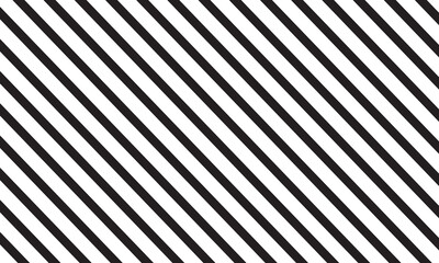 Poster - Stripes diagonal pattern. White on black. Horizontal Black and White Stripes. Vector illustration.