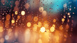 Soft raindrops hitting the vivid soft glass blend tranquility with the vibrancy of color and bokeh light