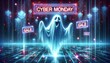 A ghost celebrations Cyber Monday discount sale. AI Generative