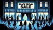 A shopping-themed environment bustling with shoppers during Black Friday. AI Generative