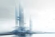 A Futuristic City in the Middle of a Body of Water, Blueprint for a futuristic skyscraper incorporating sustainable construction technology, AI Generated