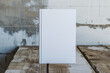 mockup of a blank cover white book with a wooden background