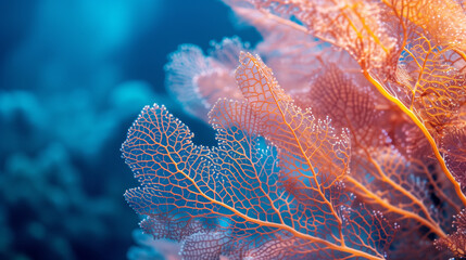 Wall Mural - deep sea gorgonian sea fan