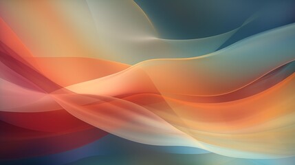 Wall Mural - Vibrant abstract waves with a fluid gradient of colors for a modern background