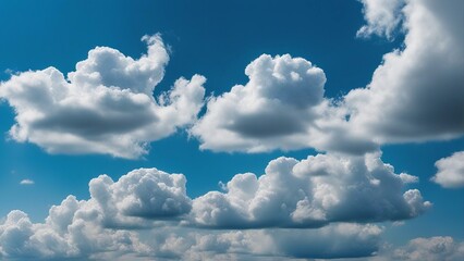 Wall Mural - blue sky with clouds big blue sky with fluffy white clouds 