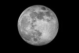 Fototapeta Na sufit - Full moon background isolated on black