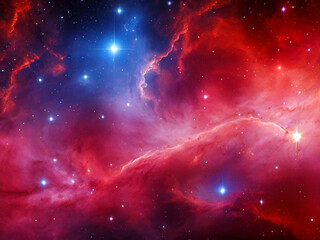 default a close-up of a red and blue background with a colorful nebula background wallpaper neon eff