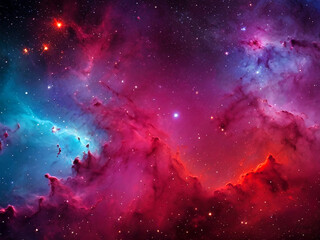 default a close-up of a red and blue background with a colorful nebula background wallpaper neon eff