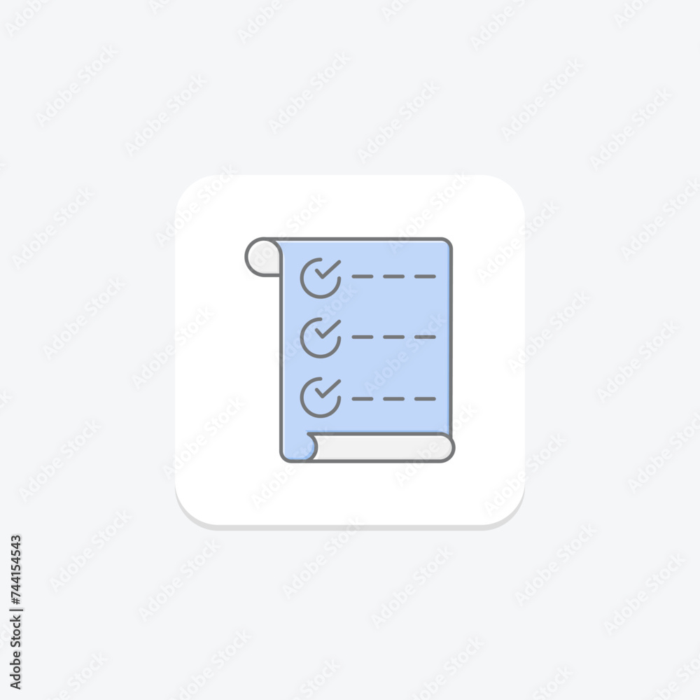 Order Confirmation icon, confirmation email, confirmation message, order receipt, confirmation page lineal color icon, editable vector icon, pixel perfect, illustrator ai file