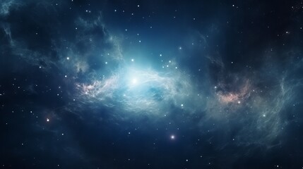 Wall Mural - Endless universe with stars and galaxies in outer space. Cosmos art.