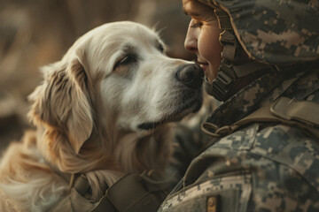 Poster - A military veteran in uniform participating