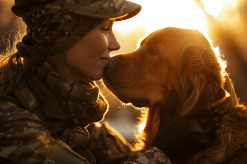 Poster - A military veteran in uniform participating