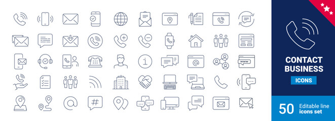 Aufkleber - Contact Line Icons	
