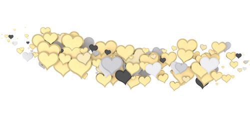 Wall Mural - realistic isolated heart confetti on the transparent background for decoration and covering. Concept of Happy Valentine's Day, wedding and anniversary