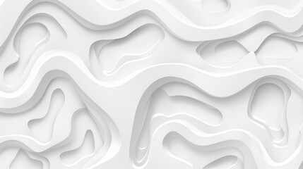 Wall Mural - abstract white background with papercut texture and style, ideal for banner, landing page, and wallpaper