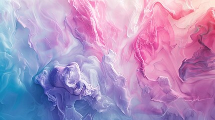 Poster - A vibrant swirl of magenta, purple, and lilac hues dance across the canvas in this abstract painting, evoking a sense of ethereal beauty and imaginative wonder