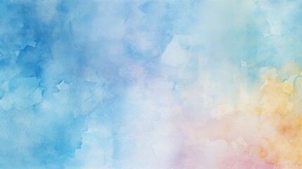 Wall Mural - Abstract design on blue background - textured paper with watercolors