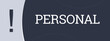 © lhphotos - Personal. Eine blaue Banner-Illustration mit weissem Text.