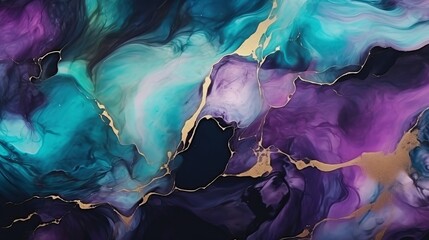 Wall Mural - Luxury abstract fluid art painting background alcohol ink technique black colors. Alcohol ink colors translucent. Abstract multicolored marble texture background. Design wrapping paper, wallpaper