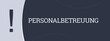 © lhphotos - Personalbetreuung. Eine blaue Banner-Illustration mit weissem Text.