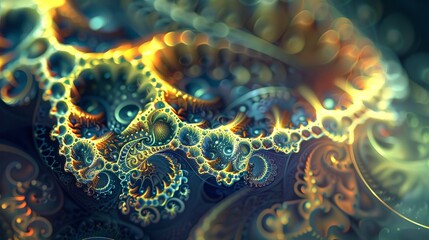 Poster - A mesmerizing glimpse into the intricate world of marine invertebrates, where a delicate fractal-like organism reigns supreme on the vibrant reef